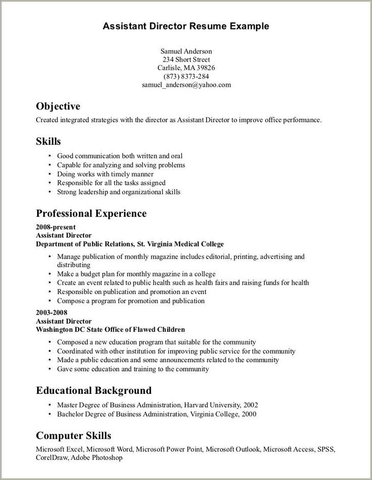 Skill And Abilities Of A Resume