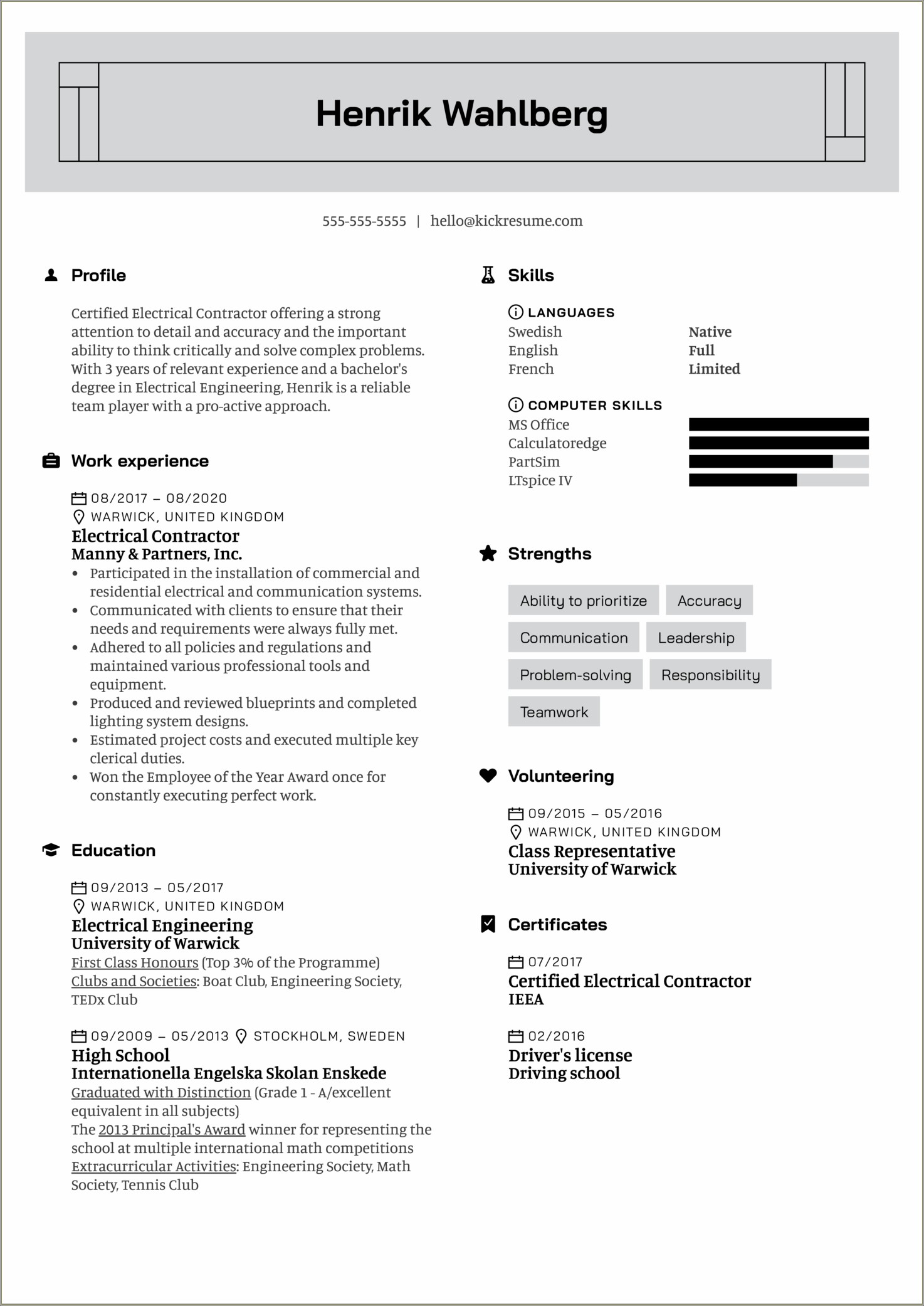 Skill Example For Alabama Power Resume