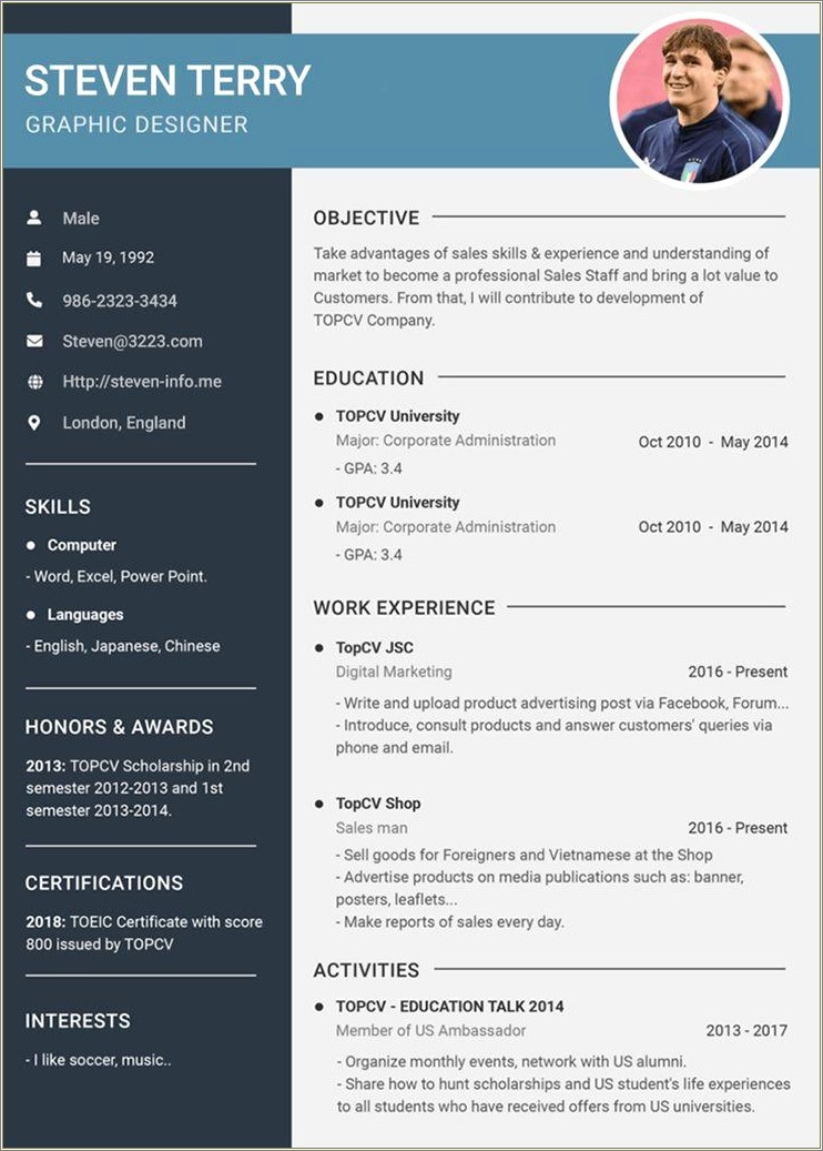 Skill For Resume Photoshop Design In