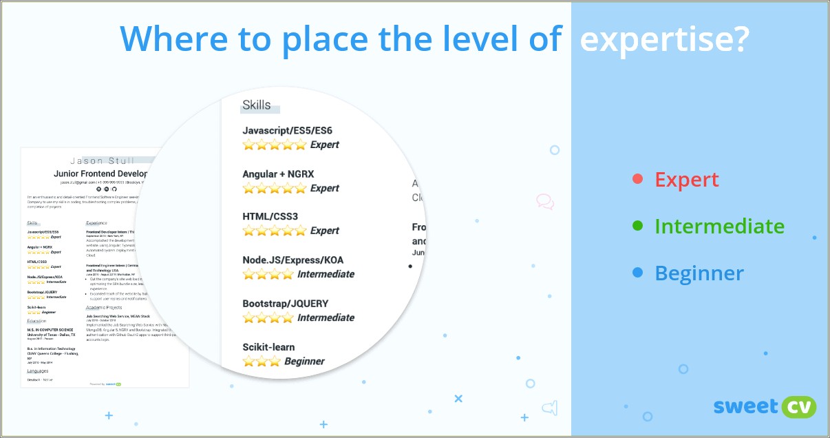 Skill Ratings In Resume Good Or Bad