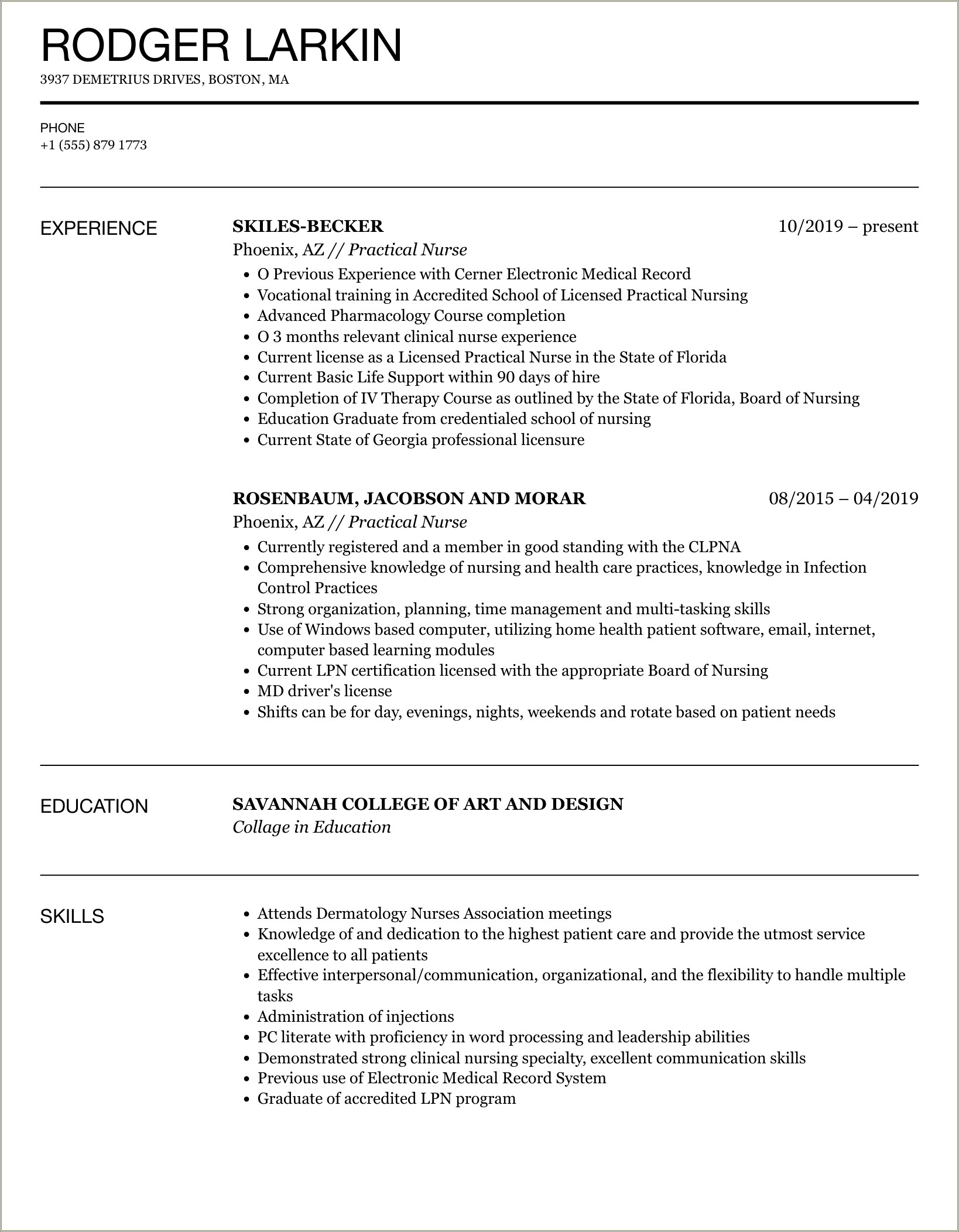 Skills & Abilities Hillsborough County Schools Current Resume