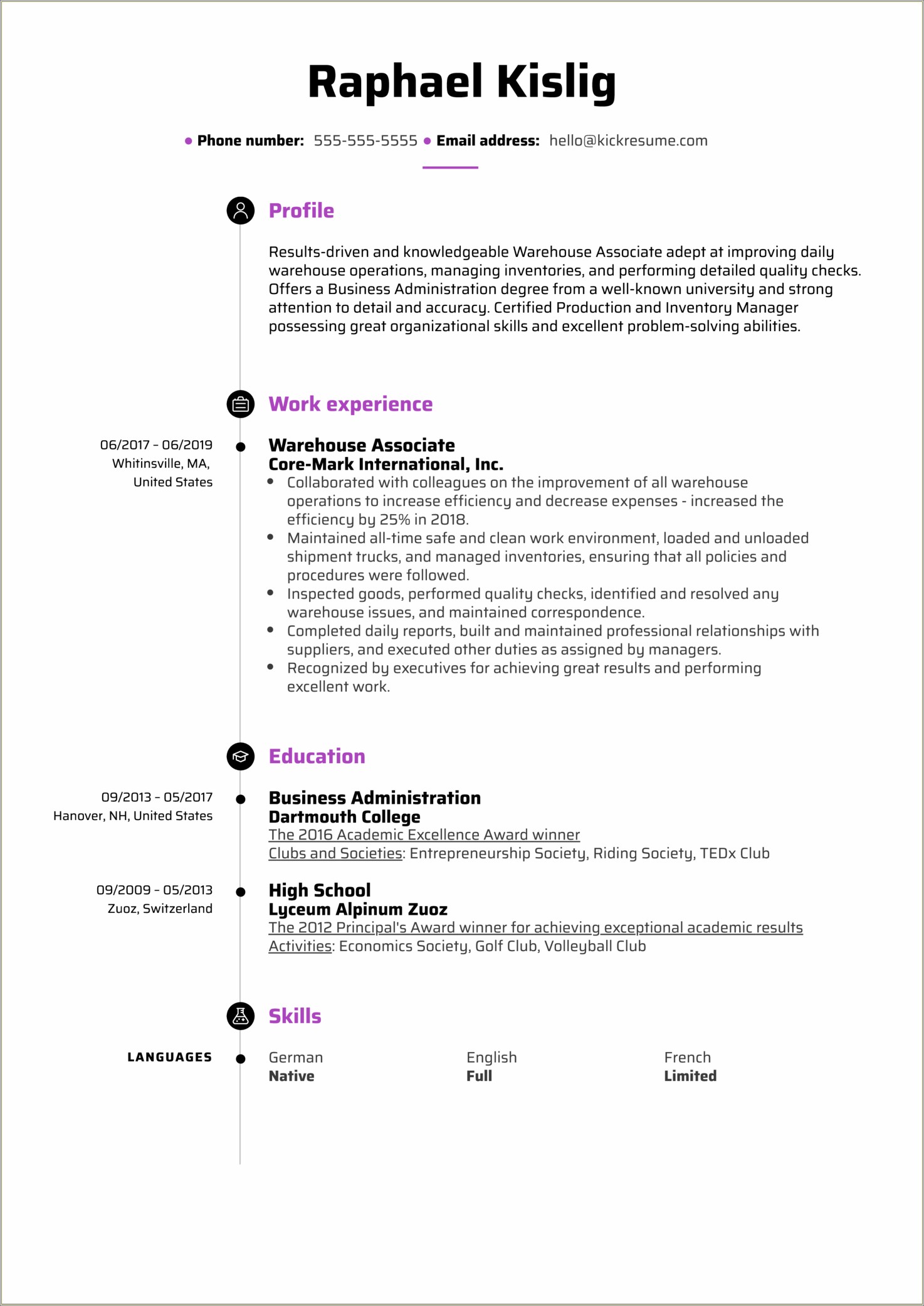 Skills And Abilities For Warehouse Resume