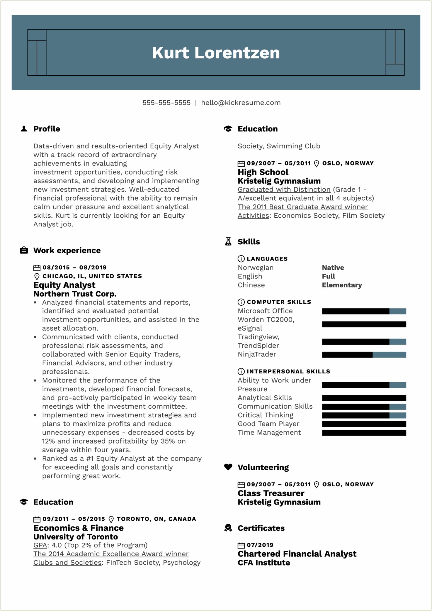 Skills And Abilities In A Resume Sample