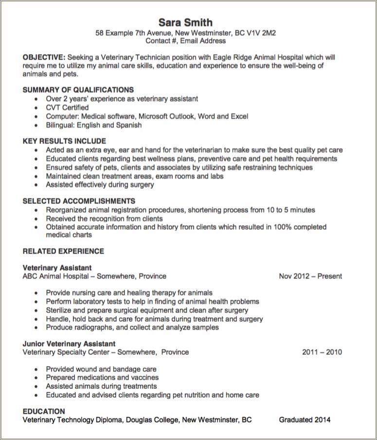 Skills And Abilities On Resume For Dog Attendant