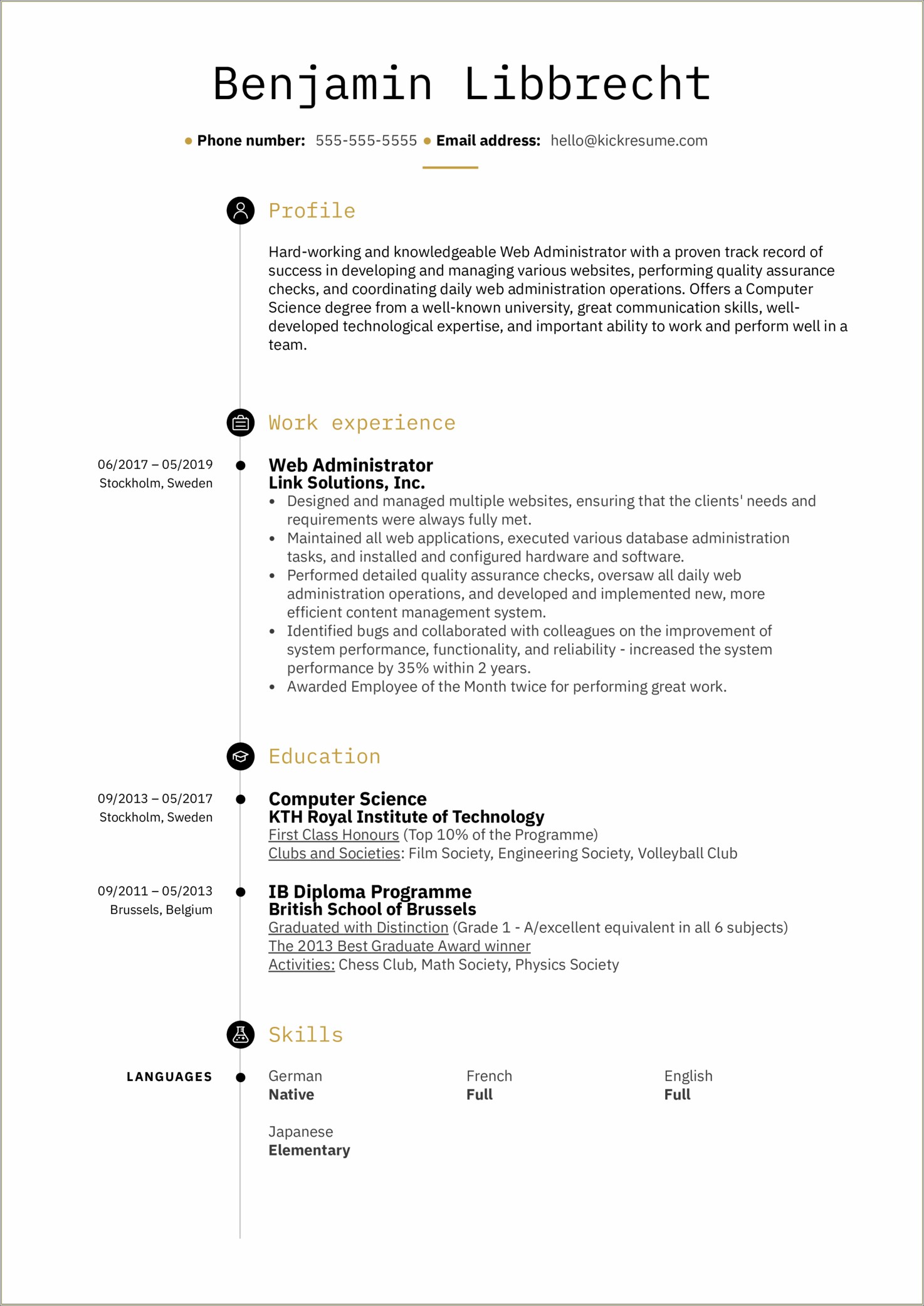 Skills And Abilities Resume For Computer Sciene