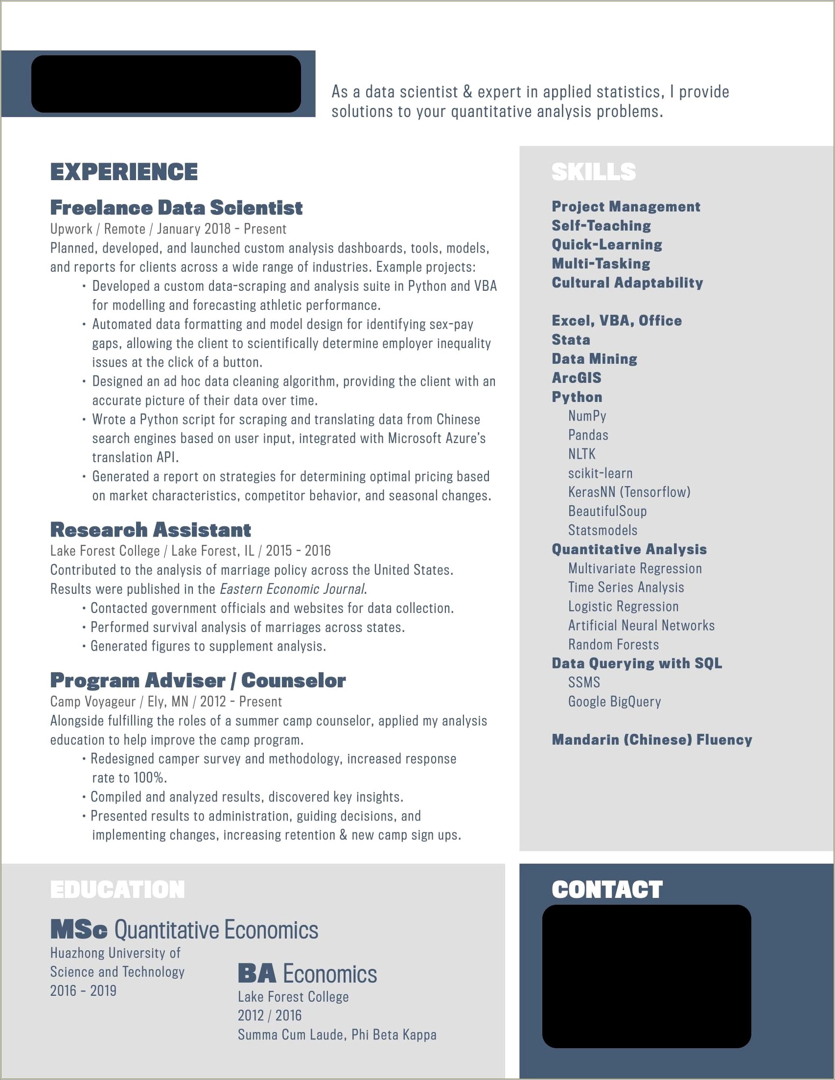 Skills And Interests For Resume Reddit