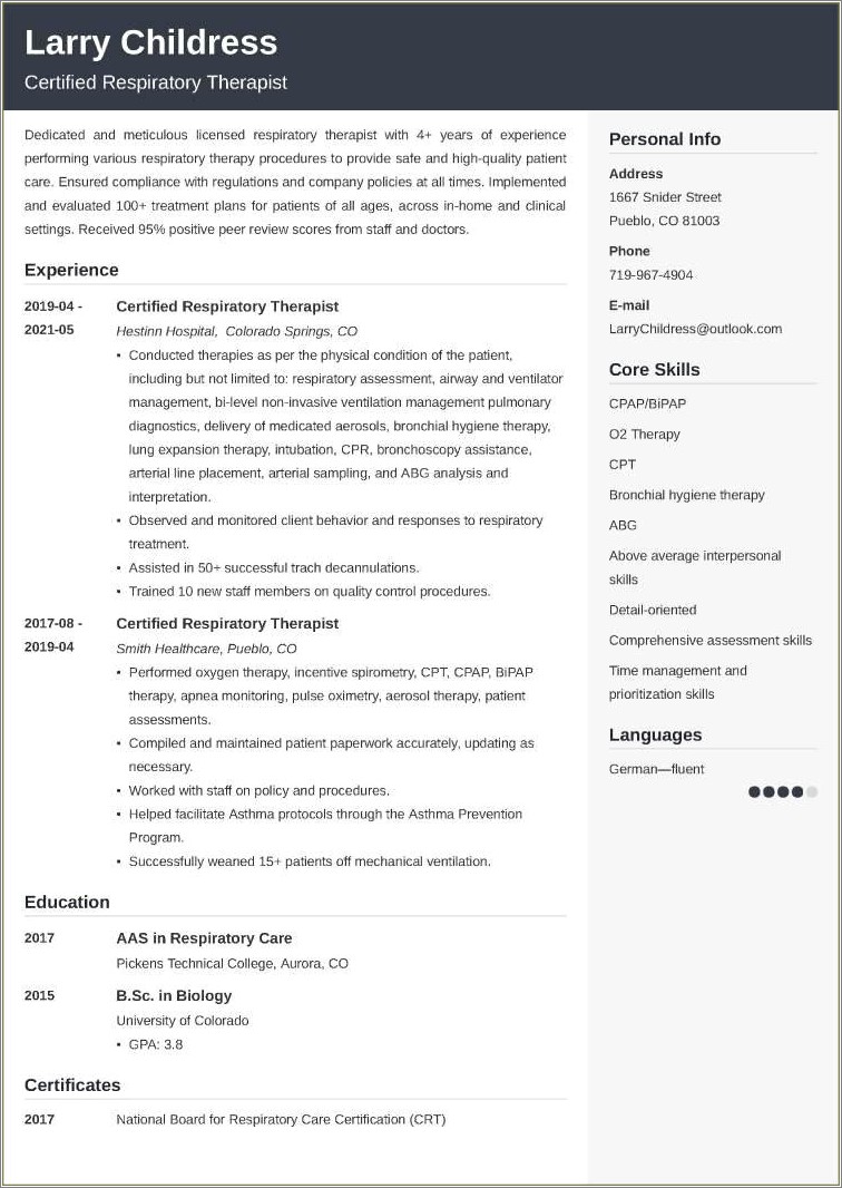 Skills And Job Duty For Behavior Therapist Resume