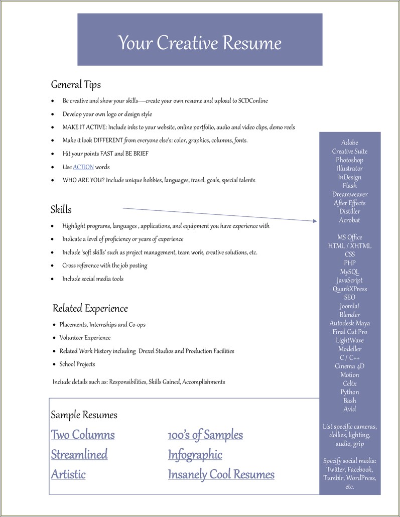 Skills And Special Talents For Resume