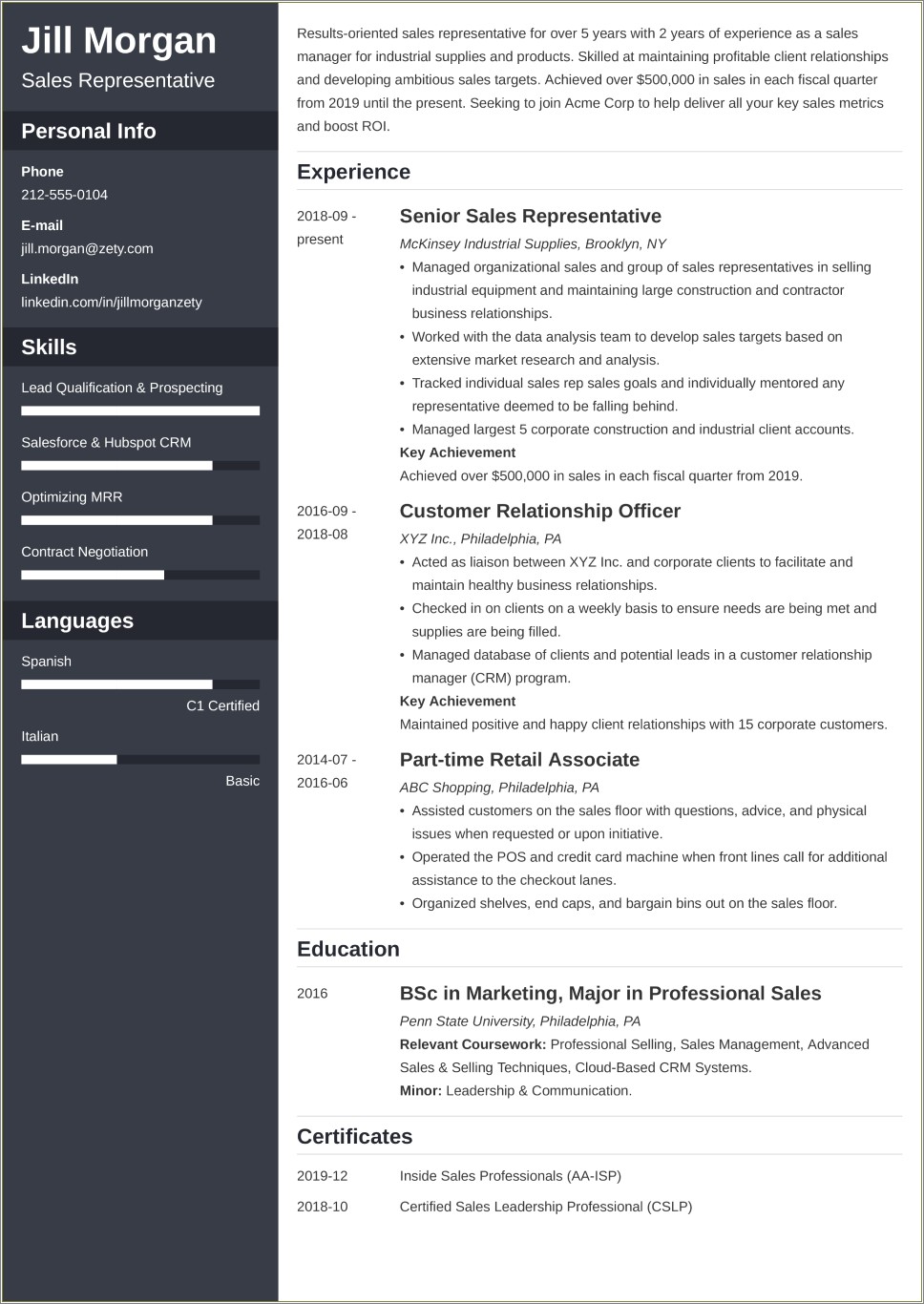 Skills Based Off Of Lead Procurement Resume