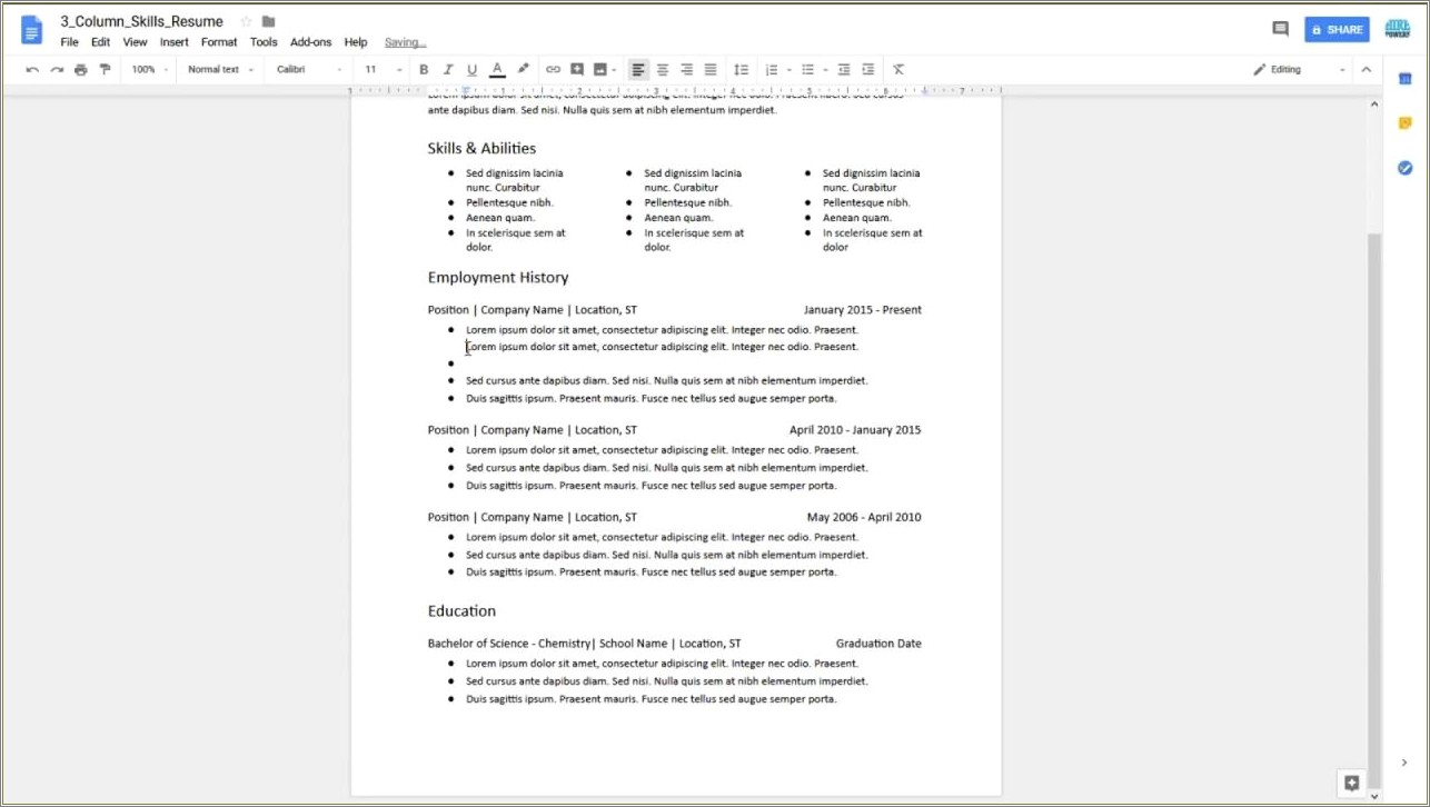 Skills Based Resume And Adding Dates