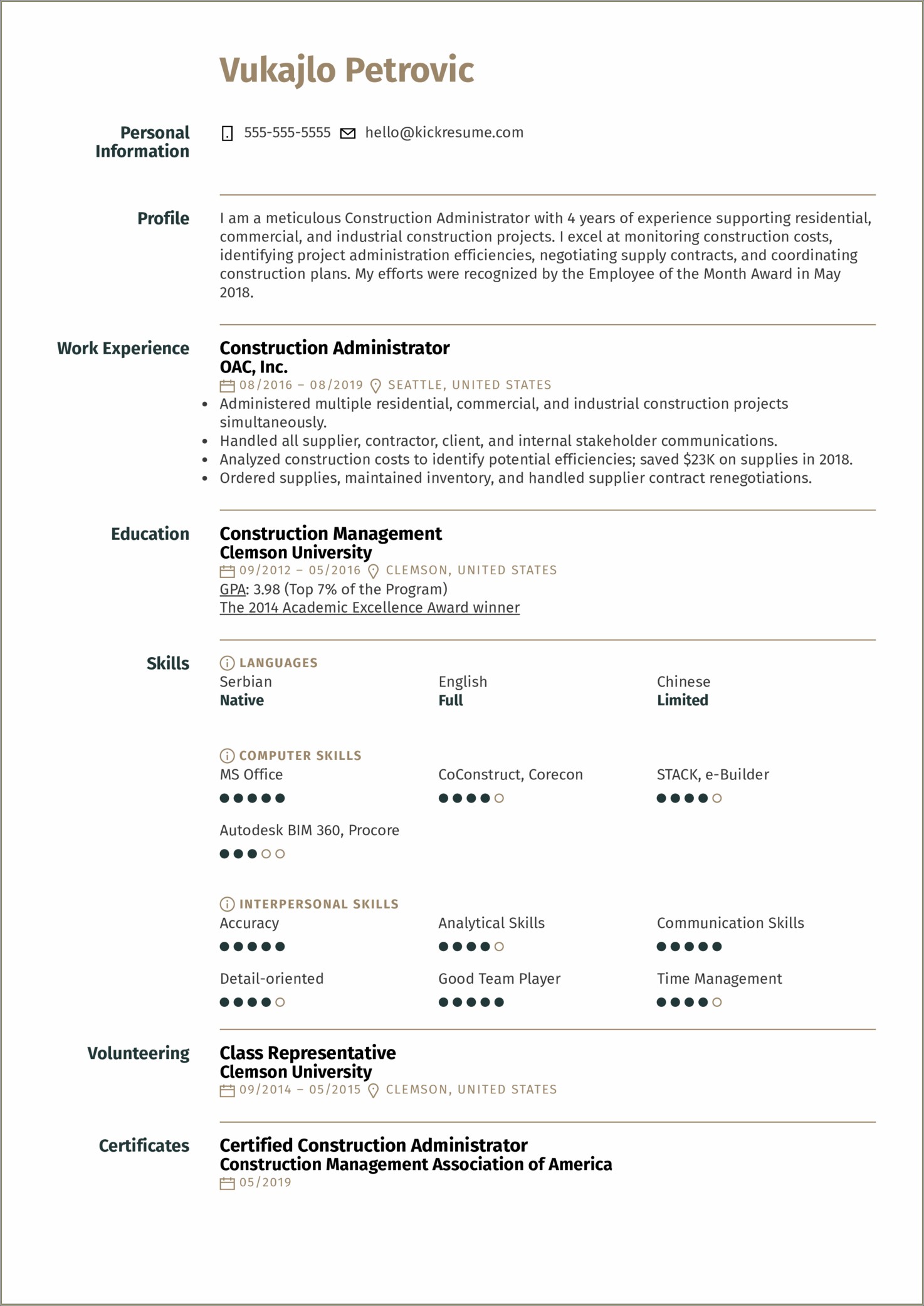 Skills Based Resume Project Manager Examples