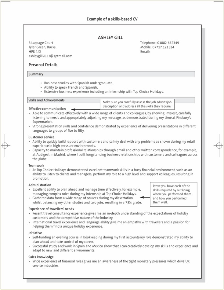 Skills Based Resume Vs Experience Based Resume