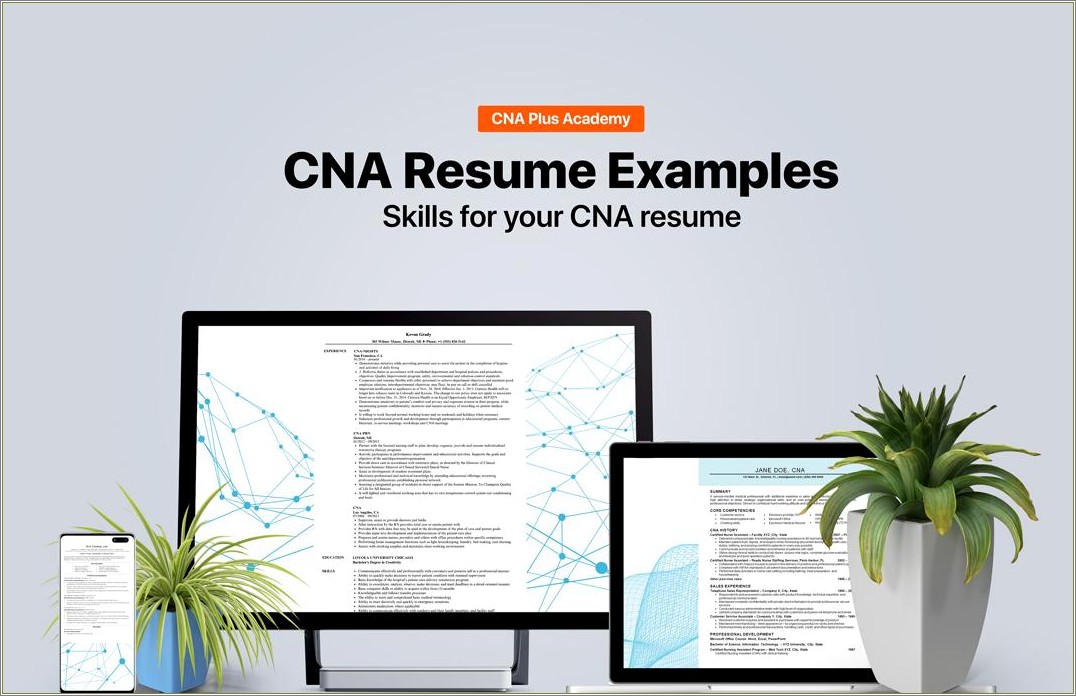 Skills Examples For A Cna Resume