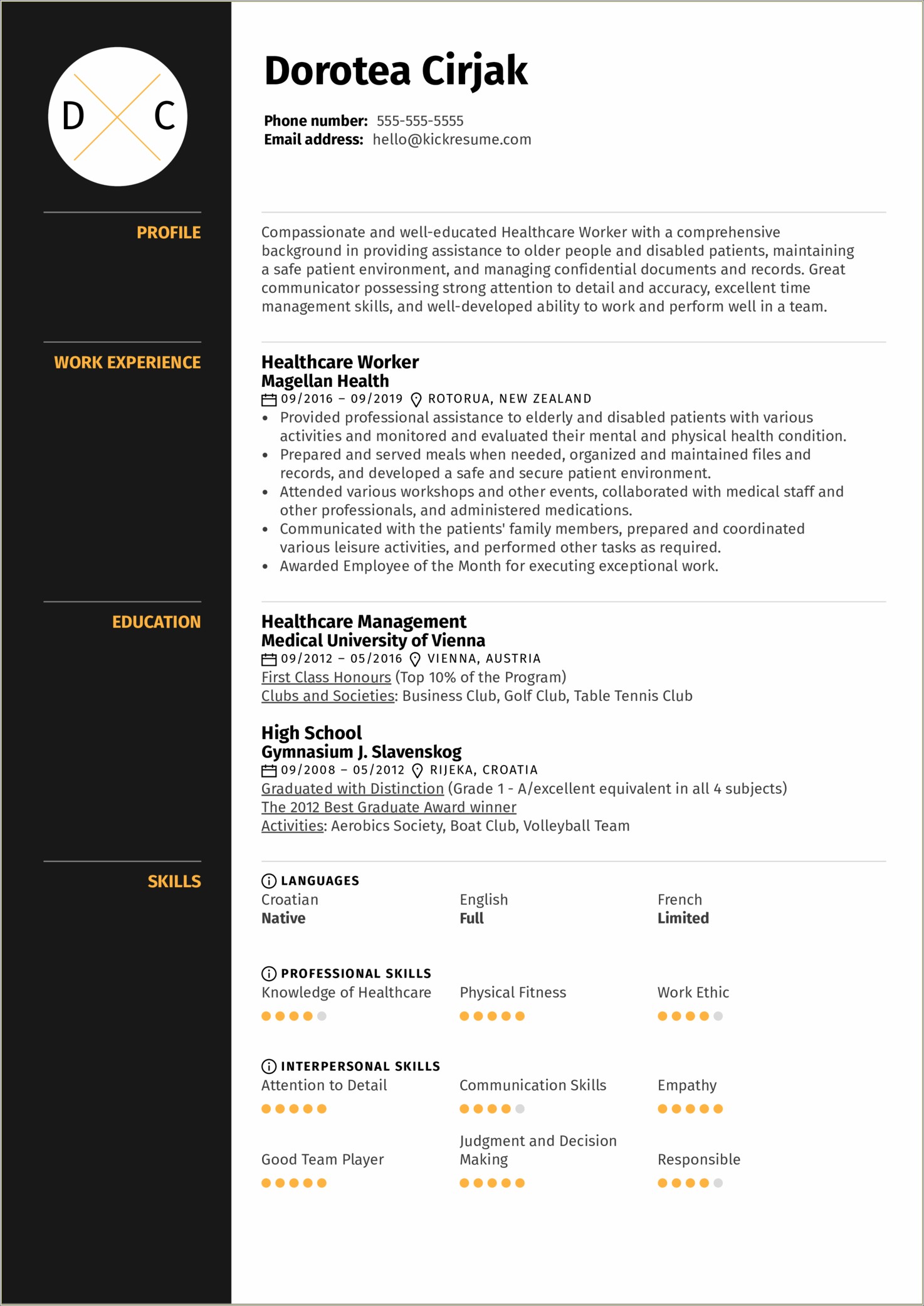 Skills For A Hospital Based Resume