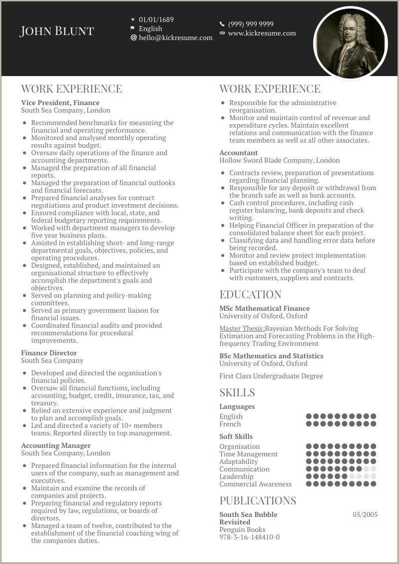 Skills For A Resume Accounting Major