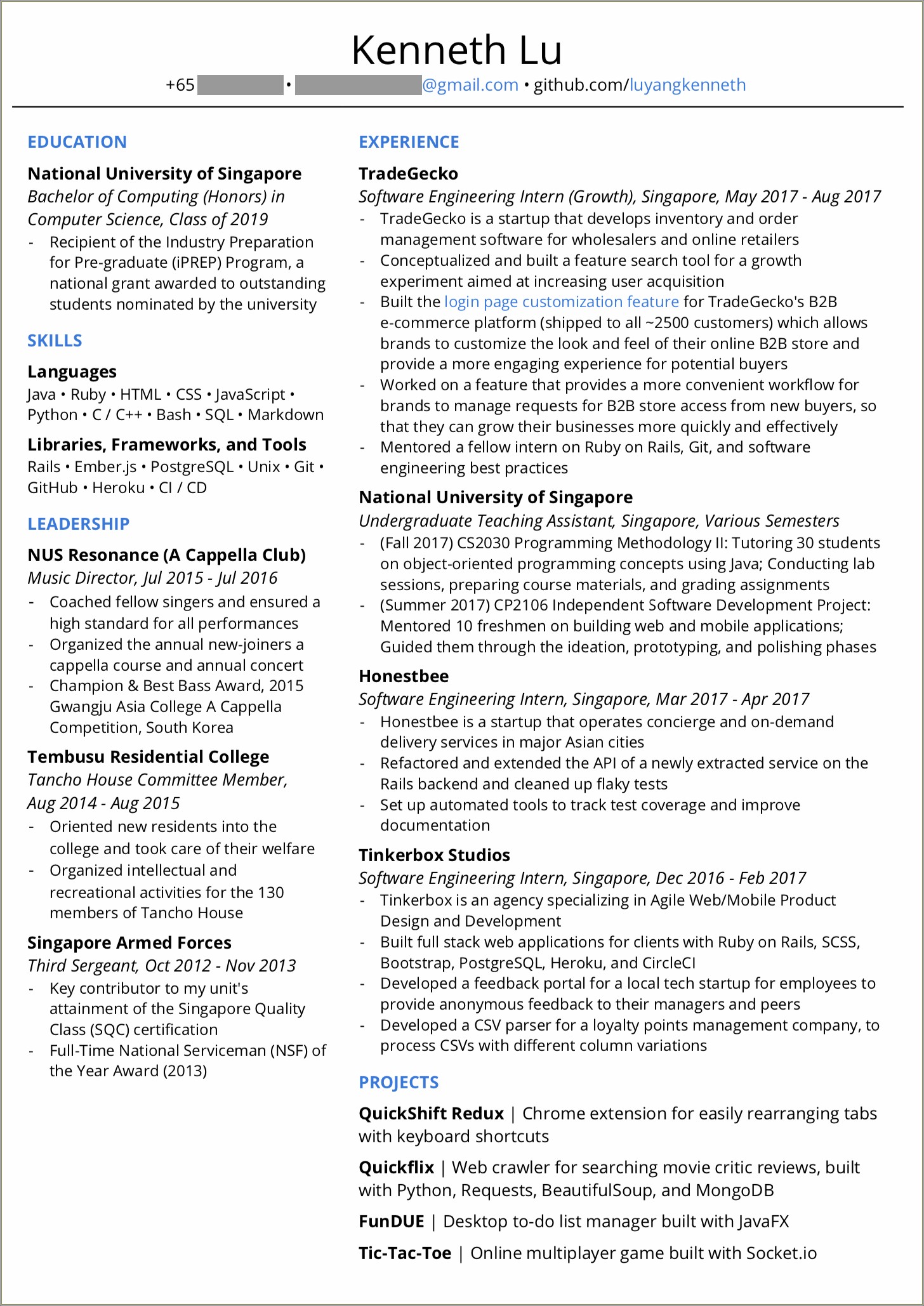 Skills For Computer Science For Resume