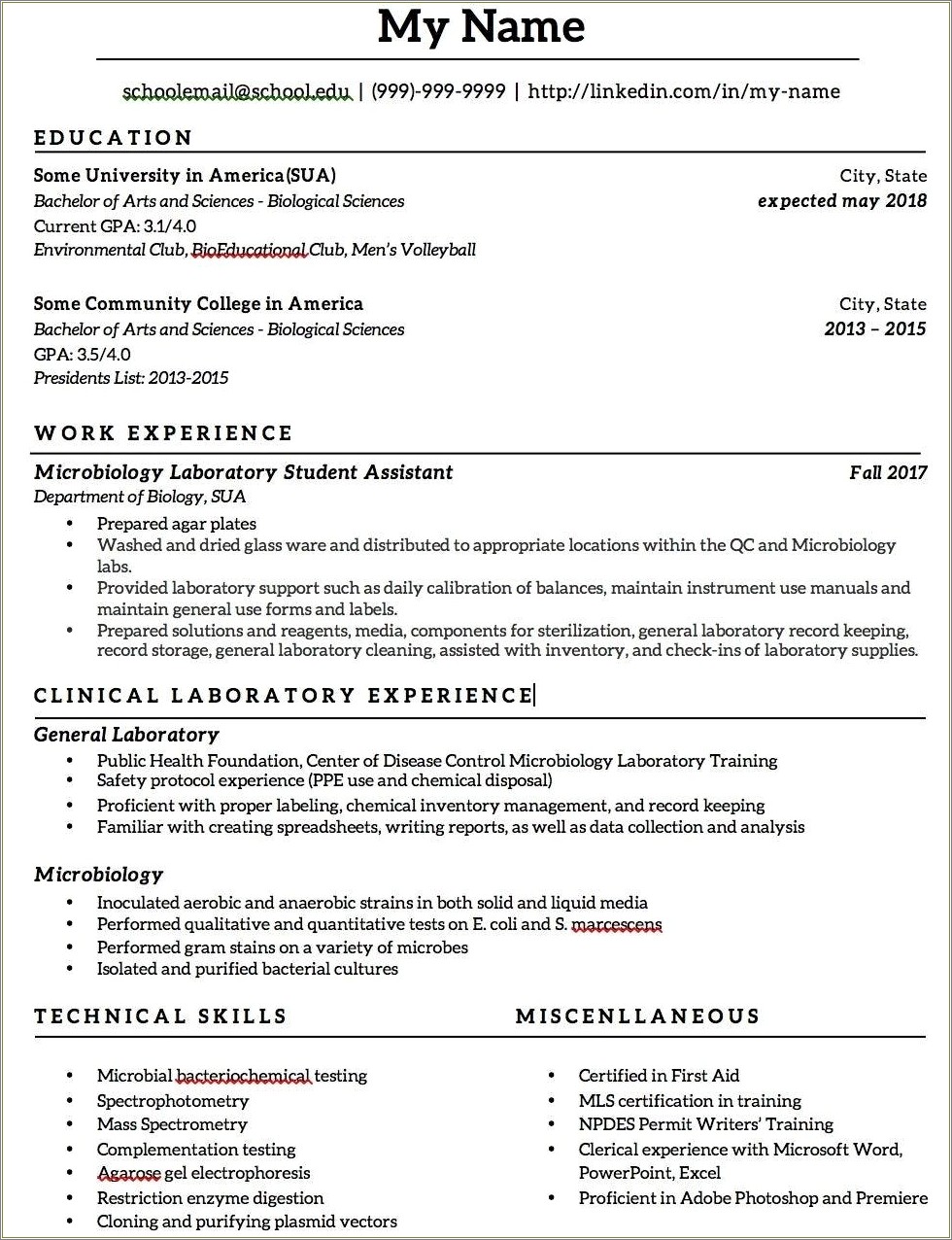 Skills For Entry Level Health Resume Reddit