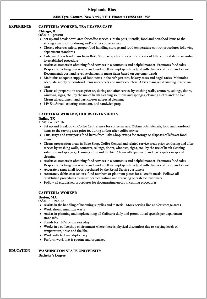 Skills For Frozen Yogurt Worker Resume