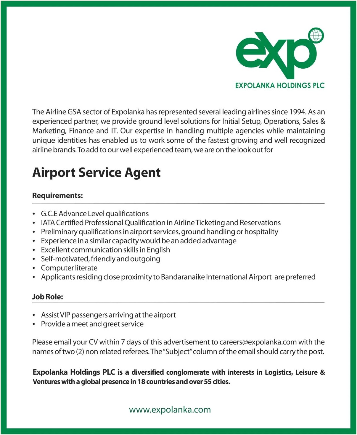 Skills For Resume For Airport Service Agent