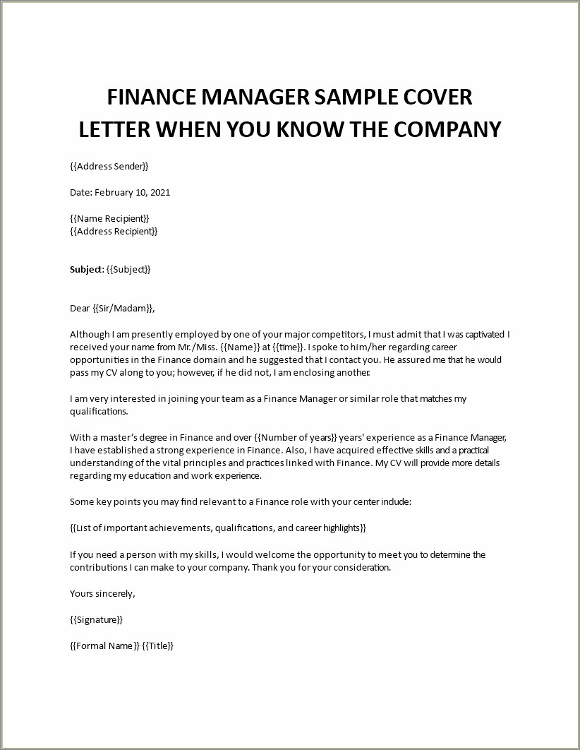 Skills For Resume For Finance Manager