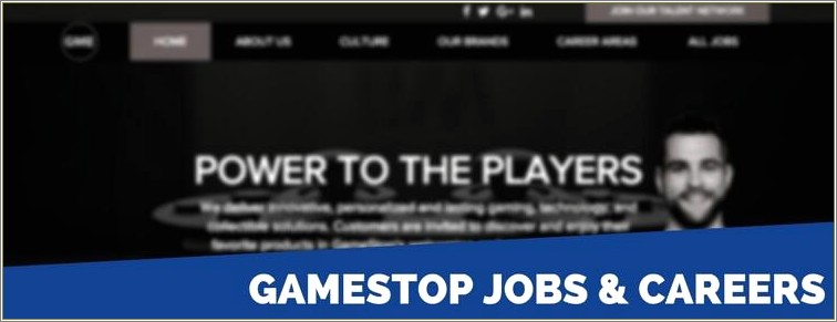 Skills For Resume For Game Stop