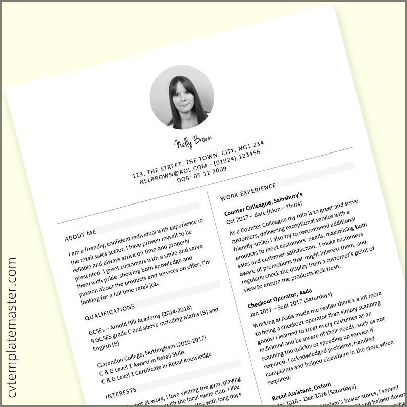 Skills In A Resume For Retail