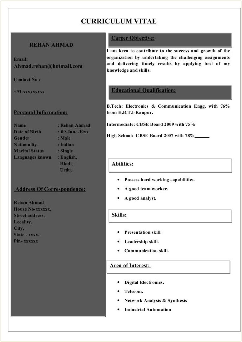 Skills In Resume For Ojt Engineering Students