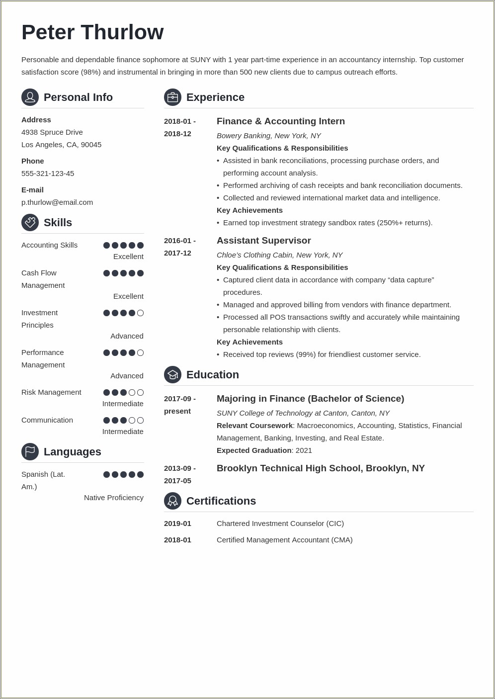 Skills In Resume For Ojt Students