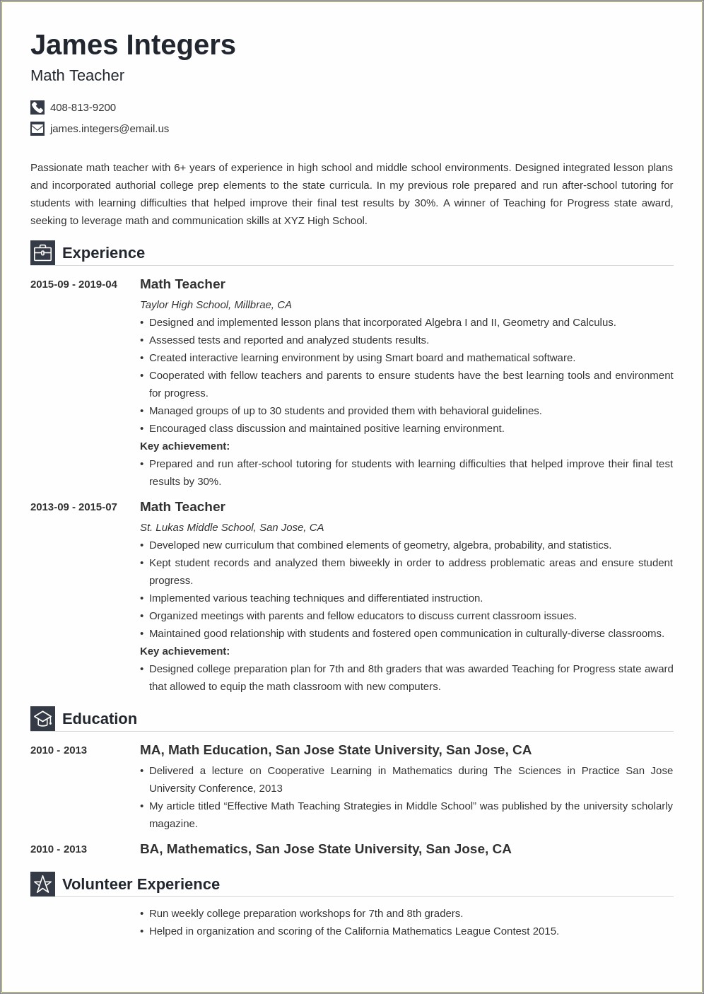 Skills Of A Mathematician For A Resume