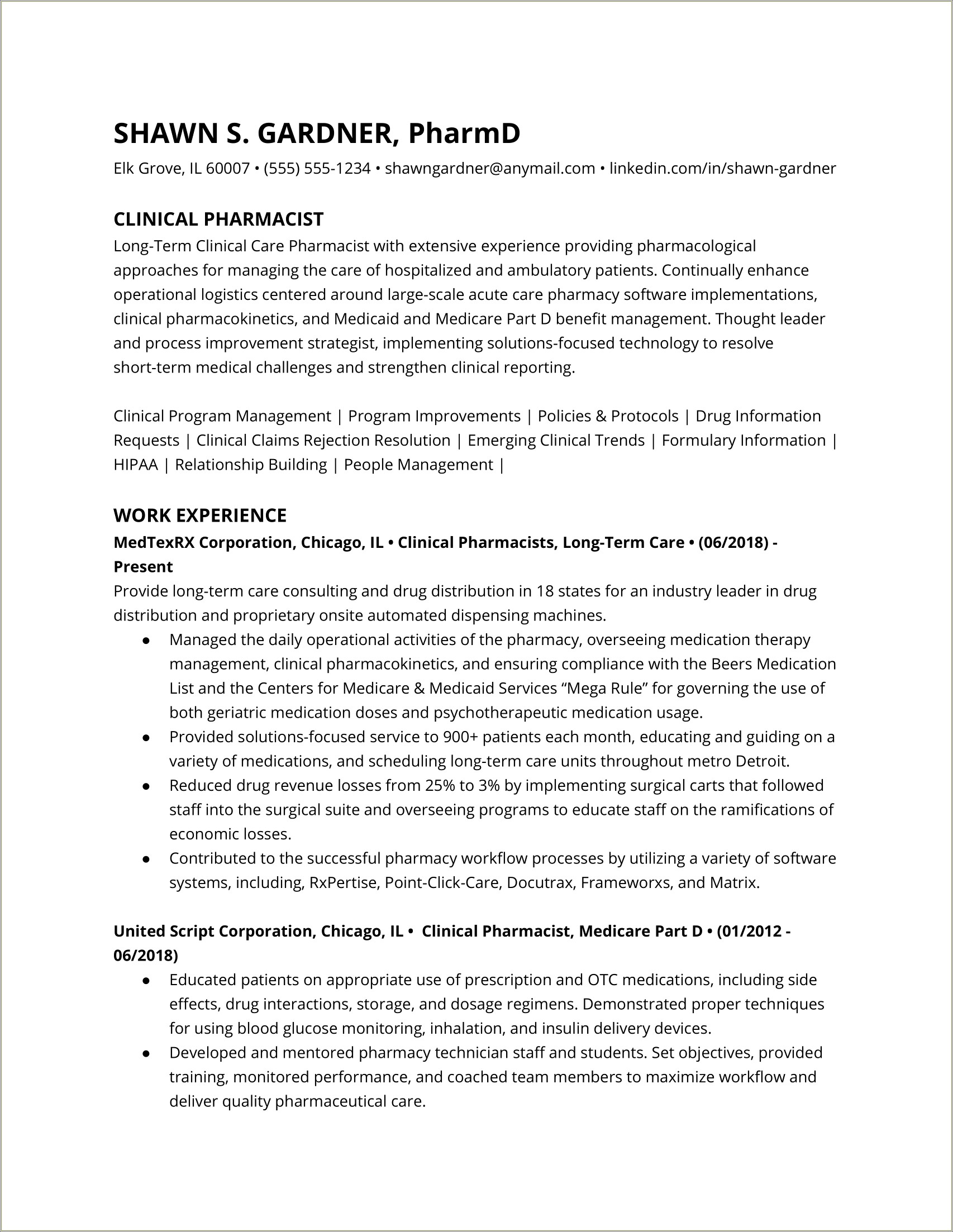 Skills Of Corporate Strategist On Resume