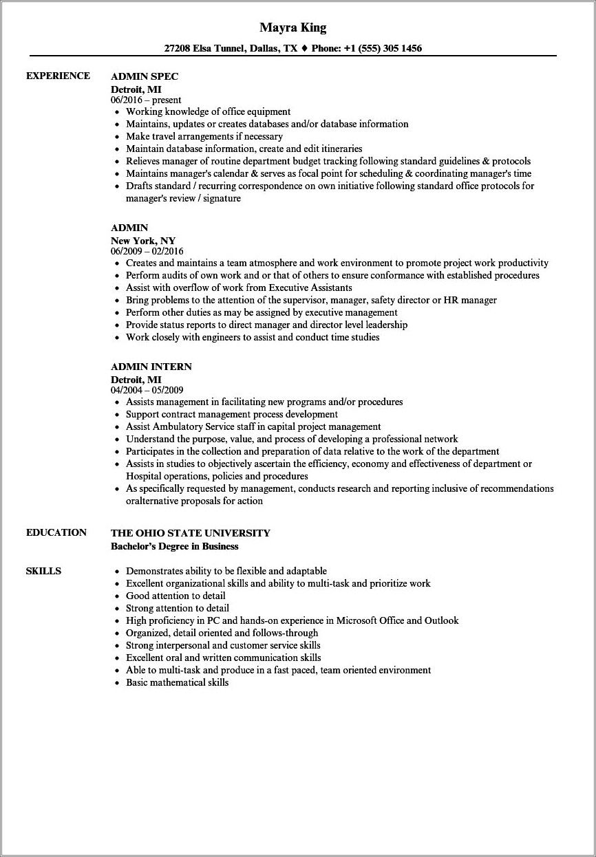 Skills Office And Windows For Resume