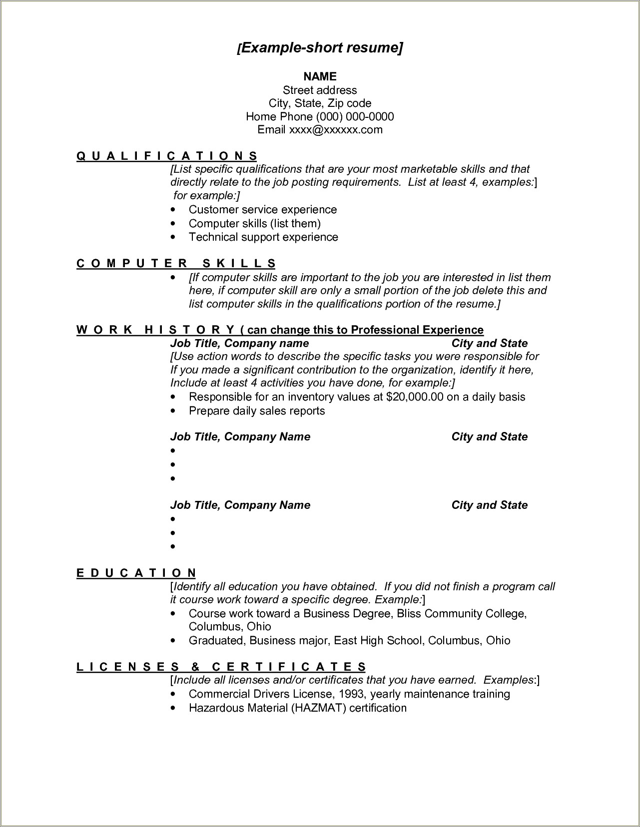 Skills On A Resume Specific Job