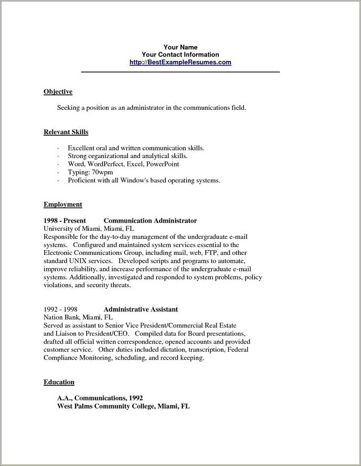 Skills On Resume Based Off Job