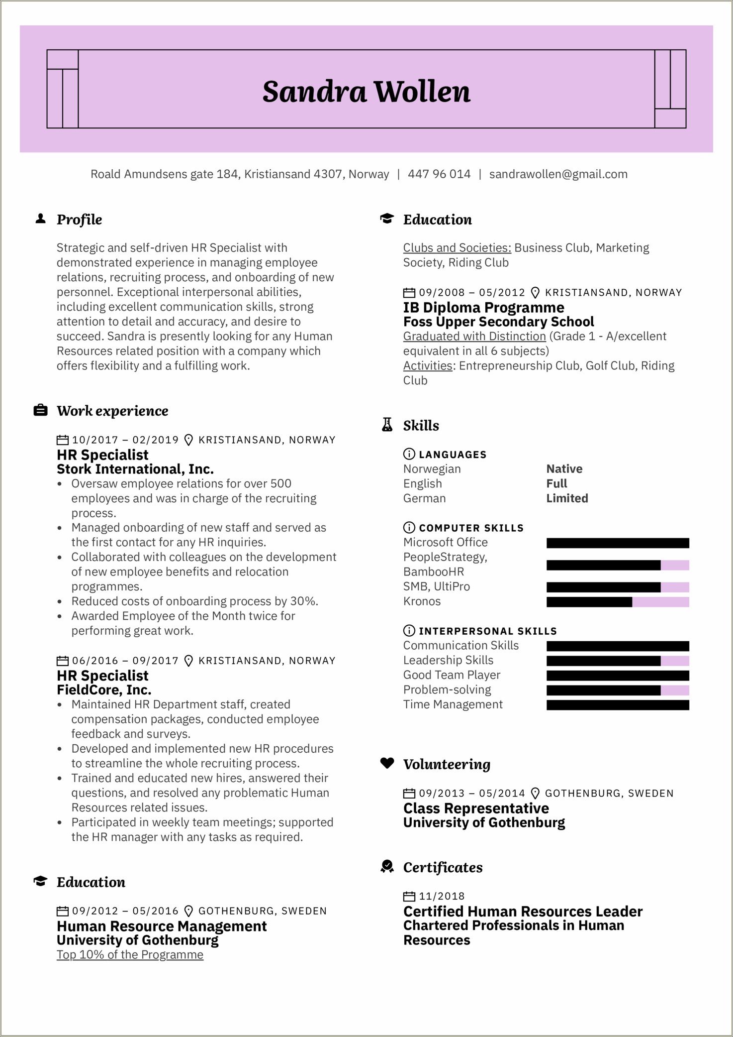 Skills On Resume For Compensation Specialist