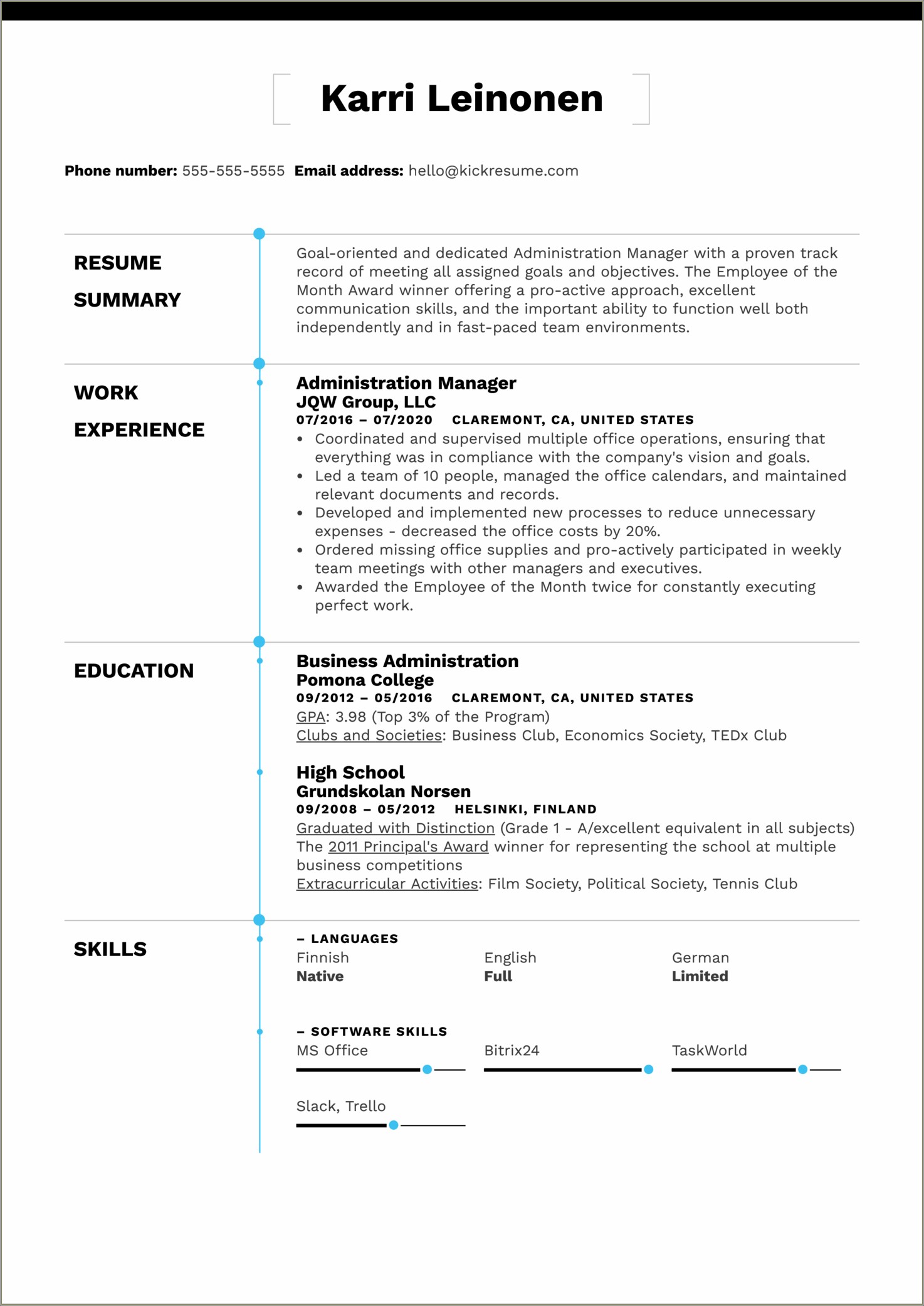 Skills On Resume For Office Manager