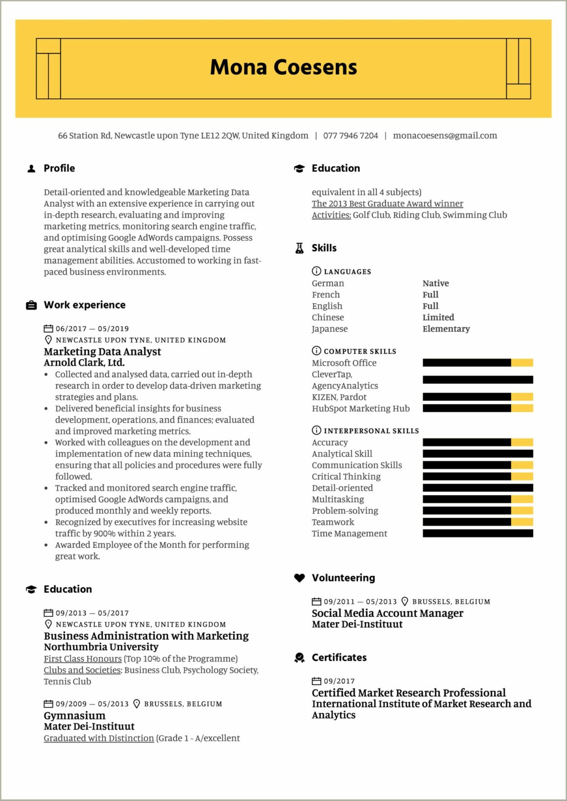 Skills On Resume Google Microsoft Office