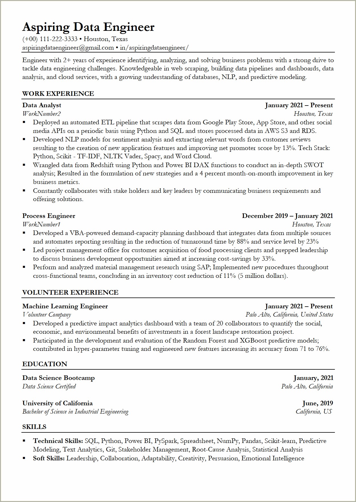 Skills To Have For A Engineering Resume