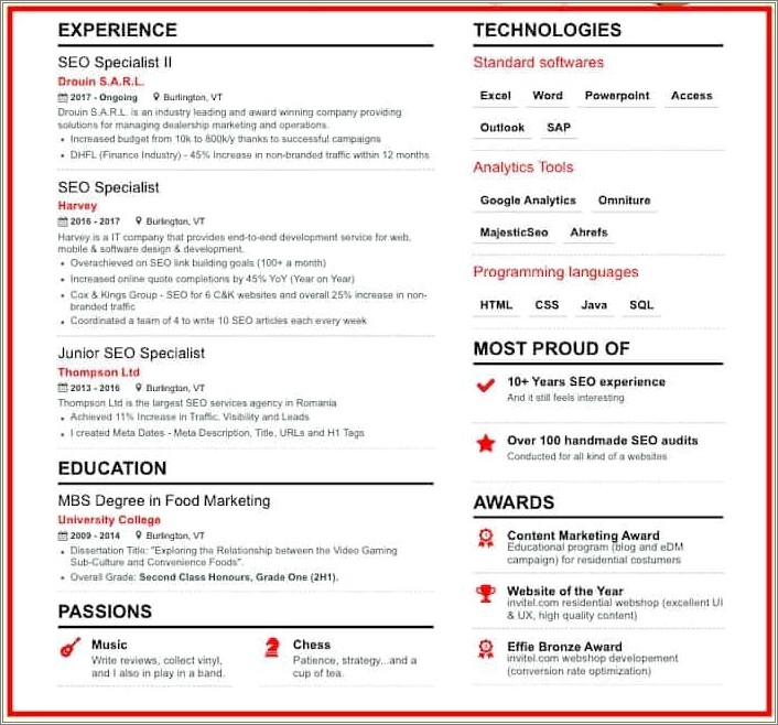 Skills To Have On A Resume For Marketing