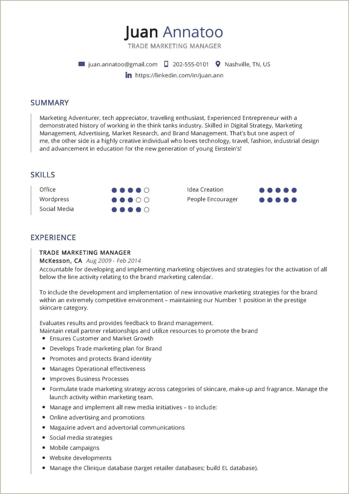 Skills To Have On A Resume Marketing