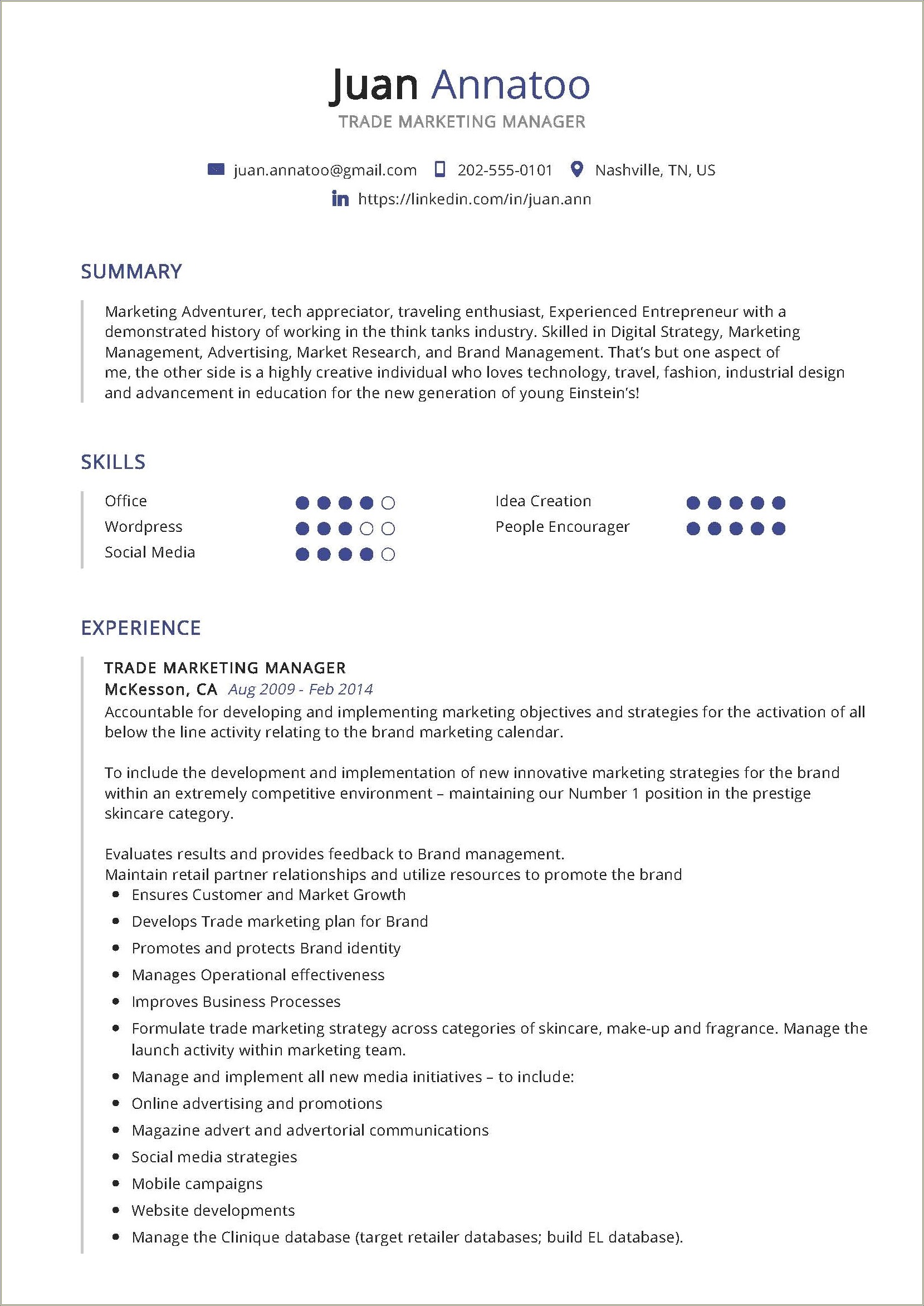 Skills To Have On A Resume Marketing