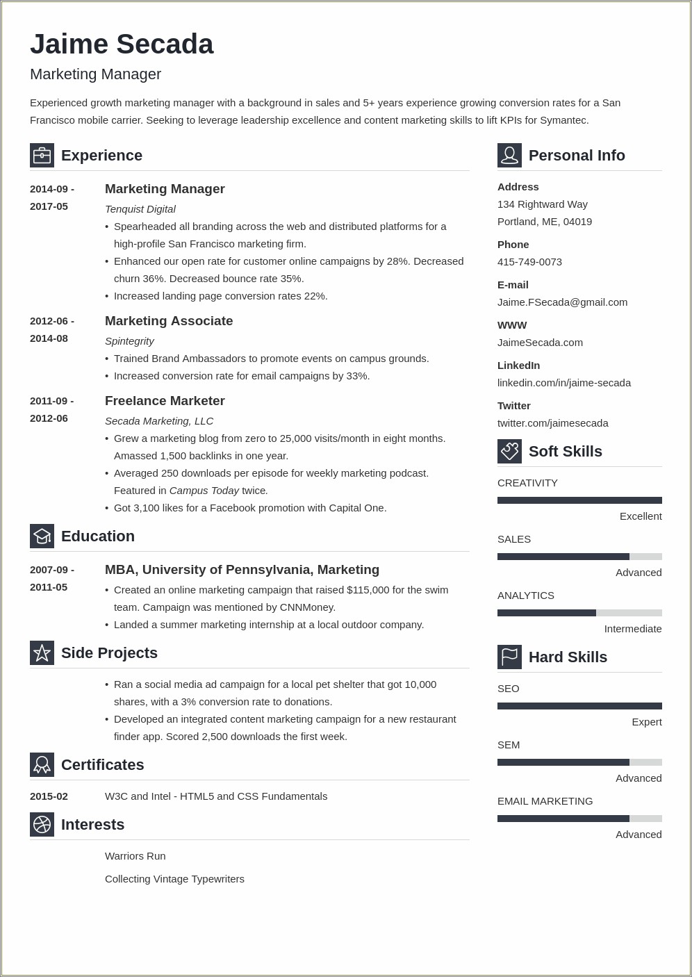 Skills To Include On Marketing Resume