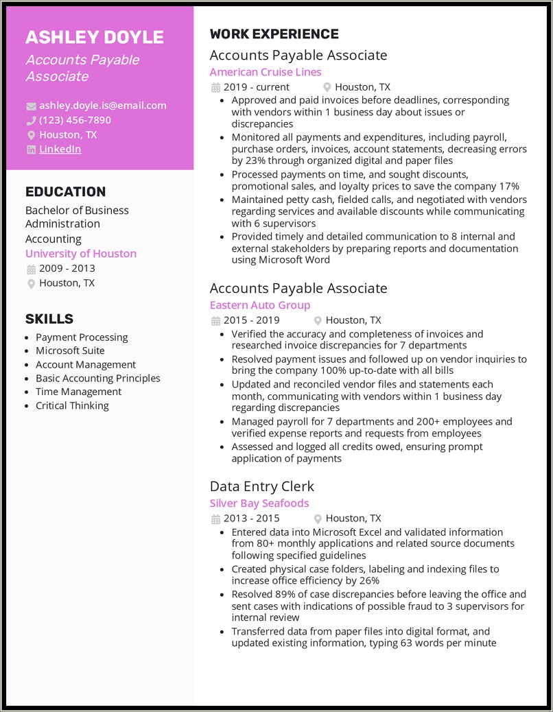 Skills To Include On Resume For Accounting