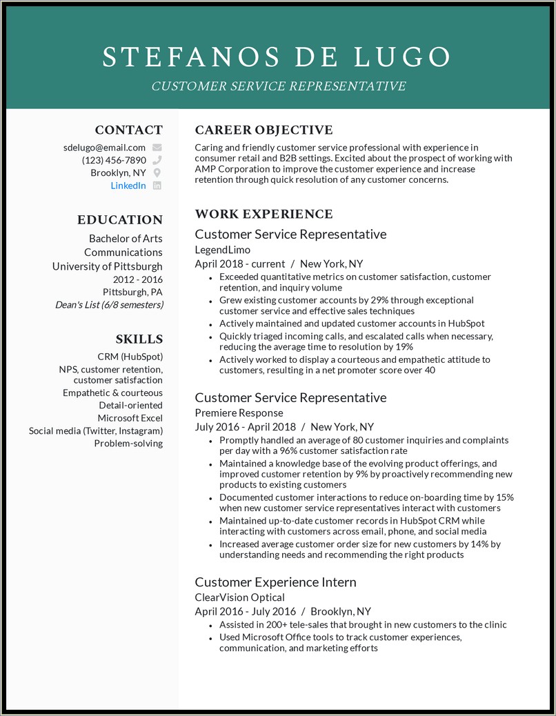 Skills To List On A Csr Resume