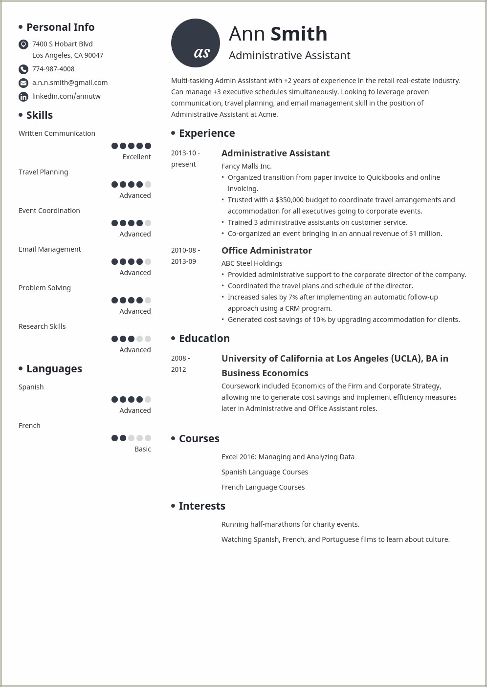 Skills To List On Administrative Support Resume