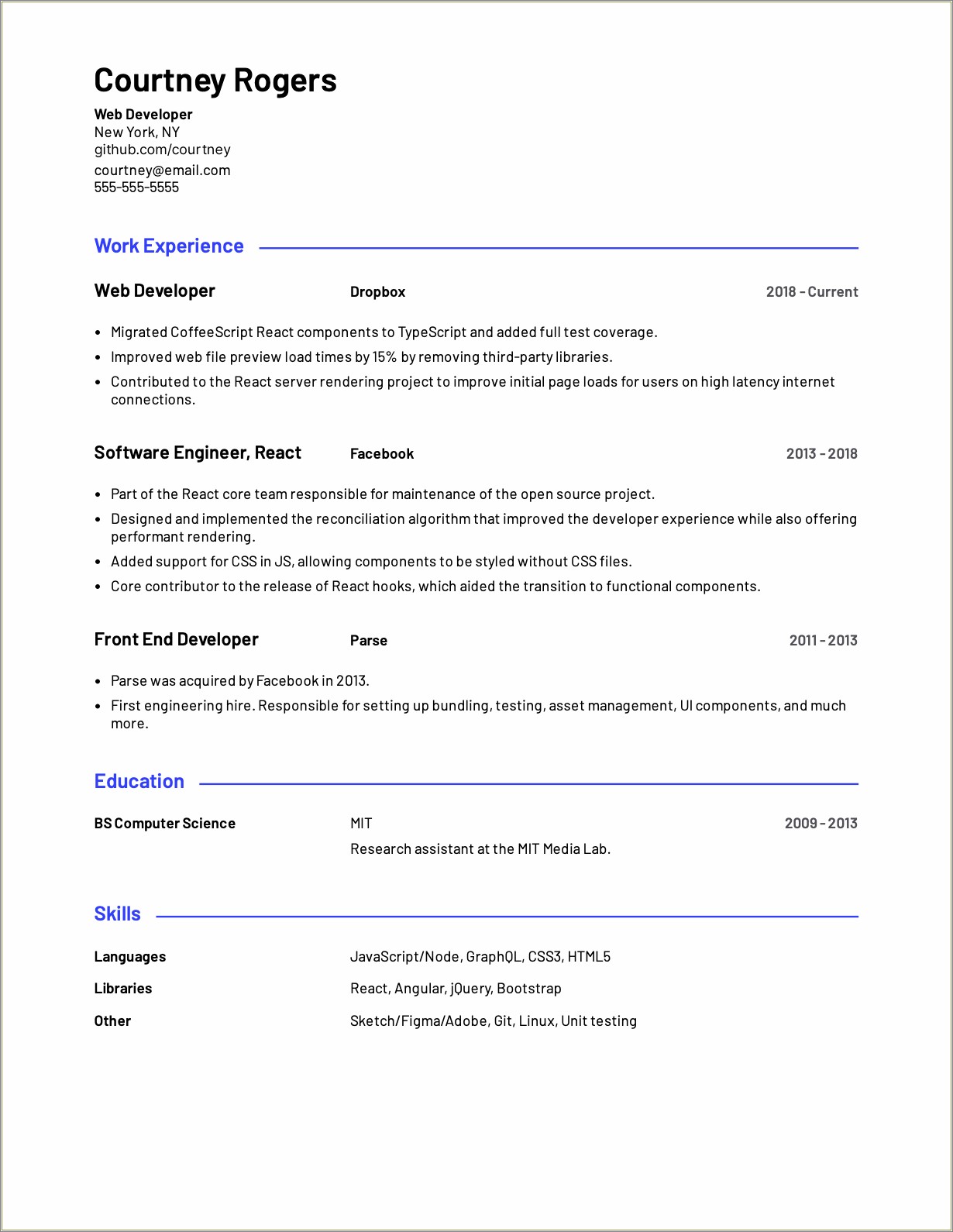 Skills To List On Dev Resume