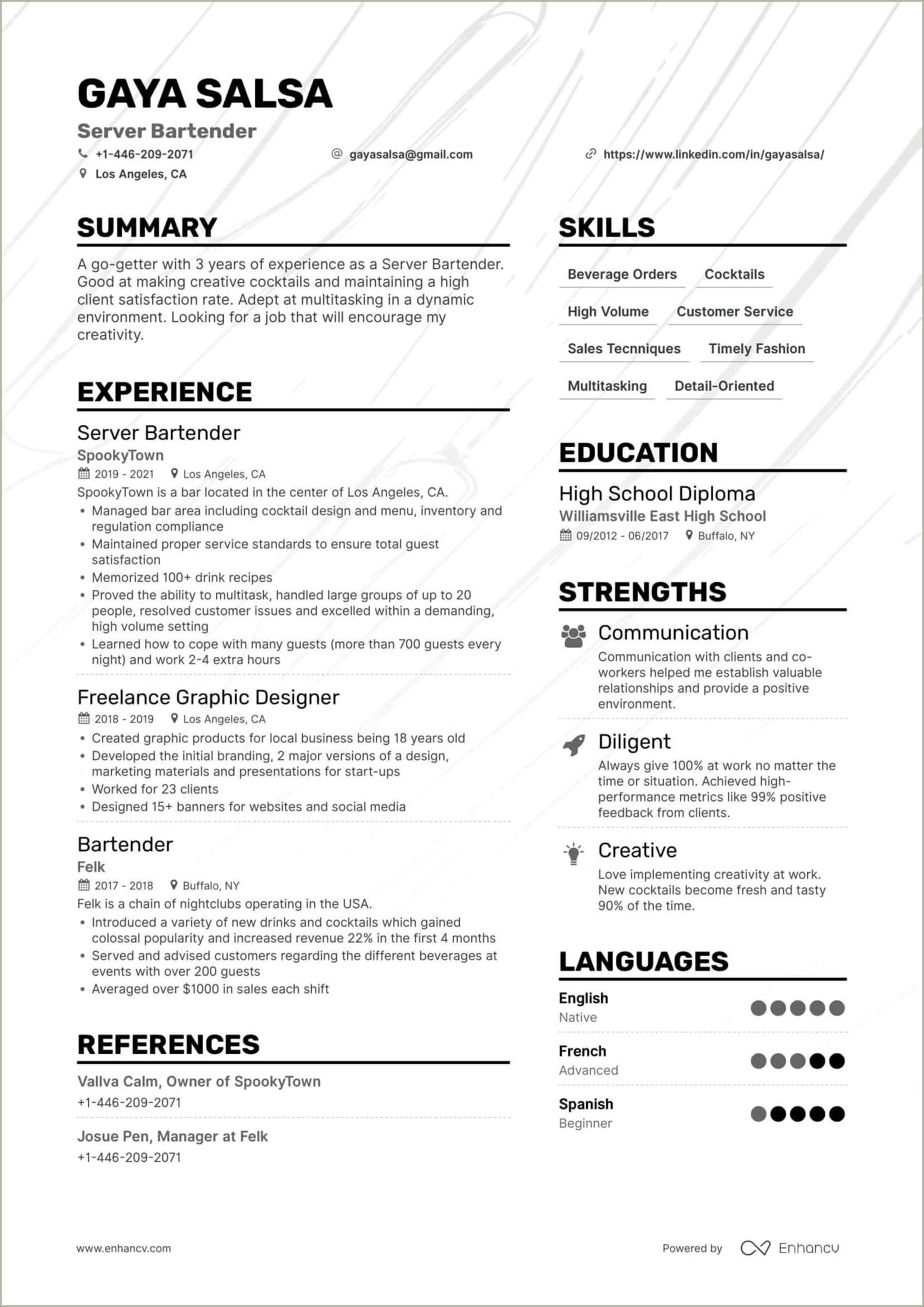 Skills To List On Resume For Server