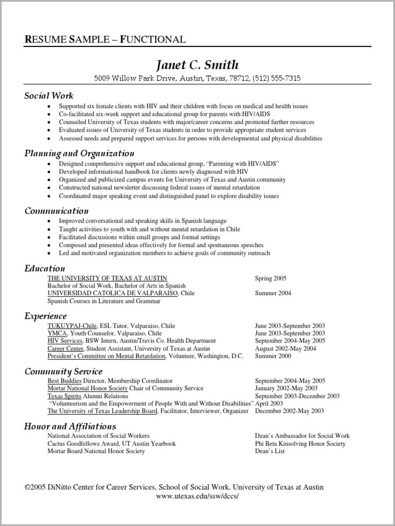 Skills To List On Resume Social Work