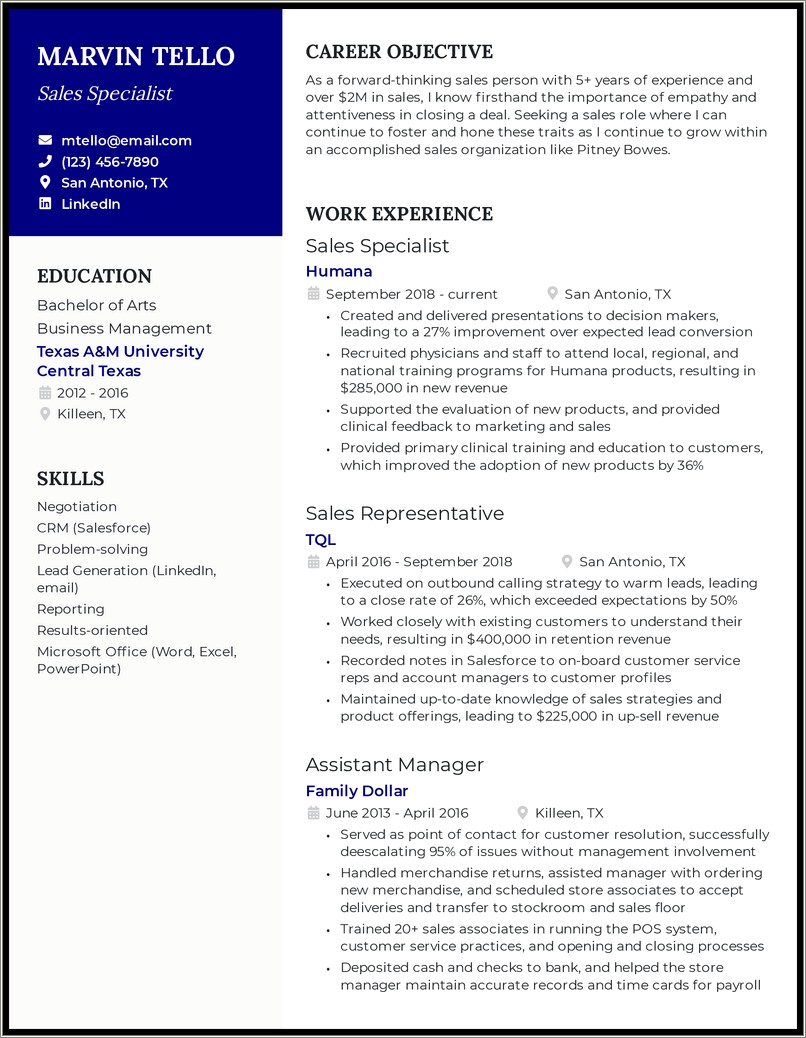 Skills To List On Sales Resume