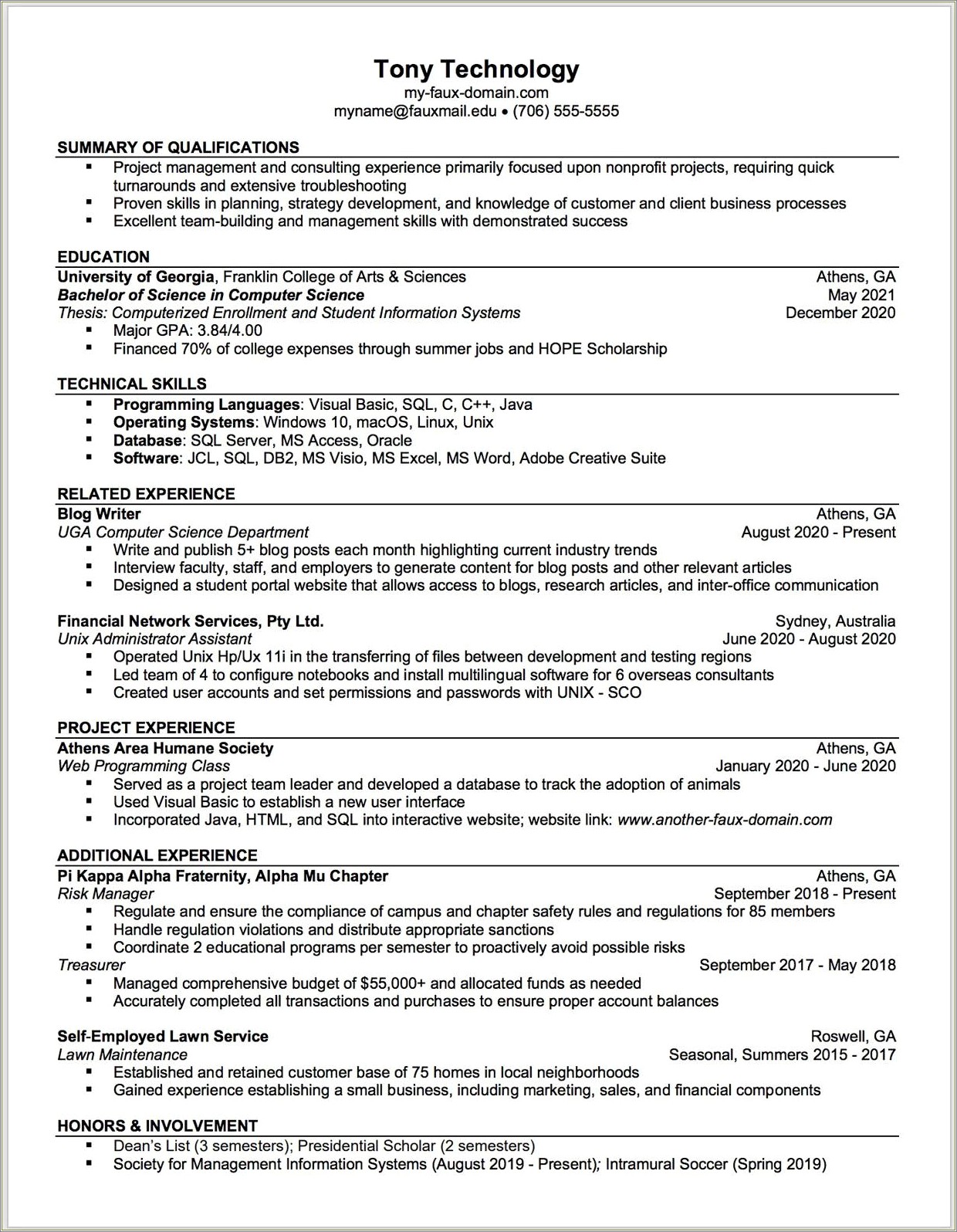 Skills To Put At Bottom Of Resume