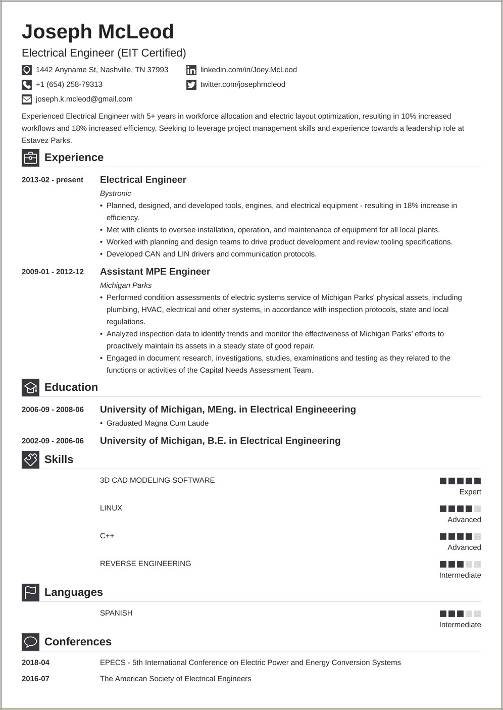 Skills To Put On A Resume Engineer